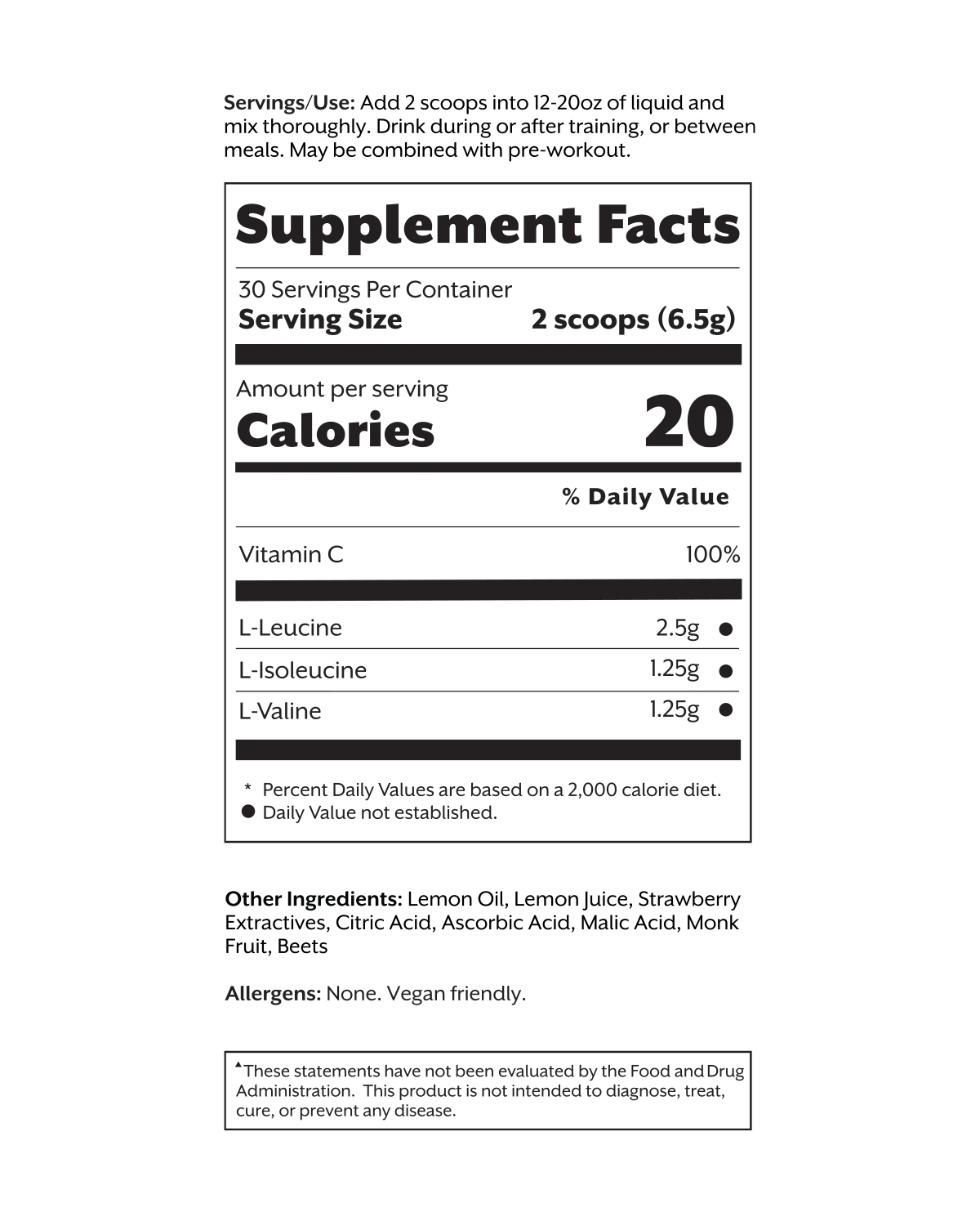 Strawberry Lemon BCAA Powder - Image 3