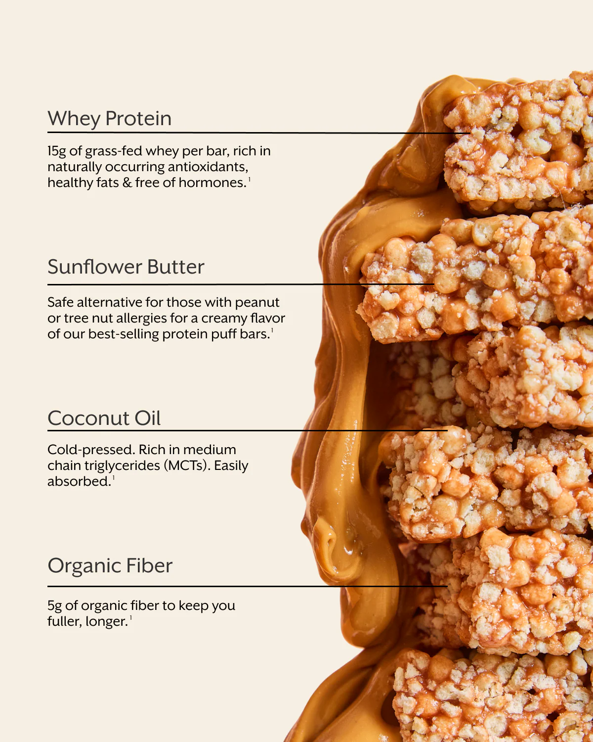 Sunflower Butter Protein Puff Bars - Image 3
